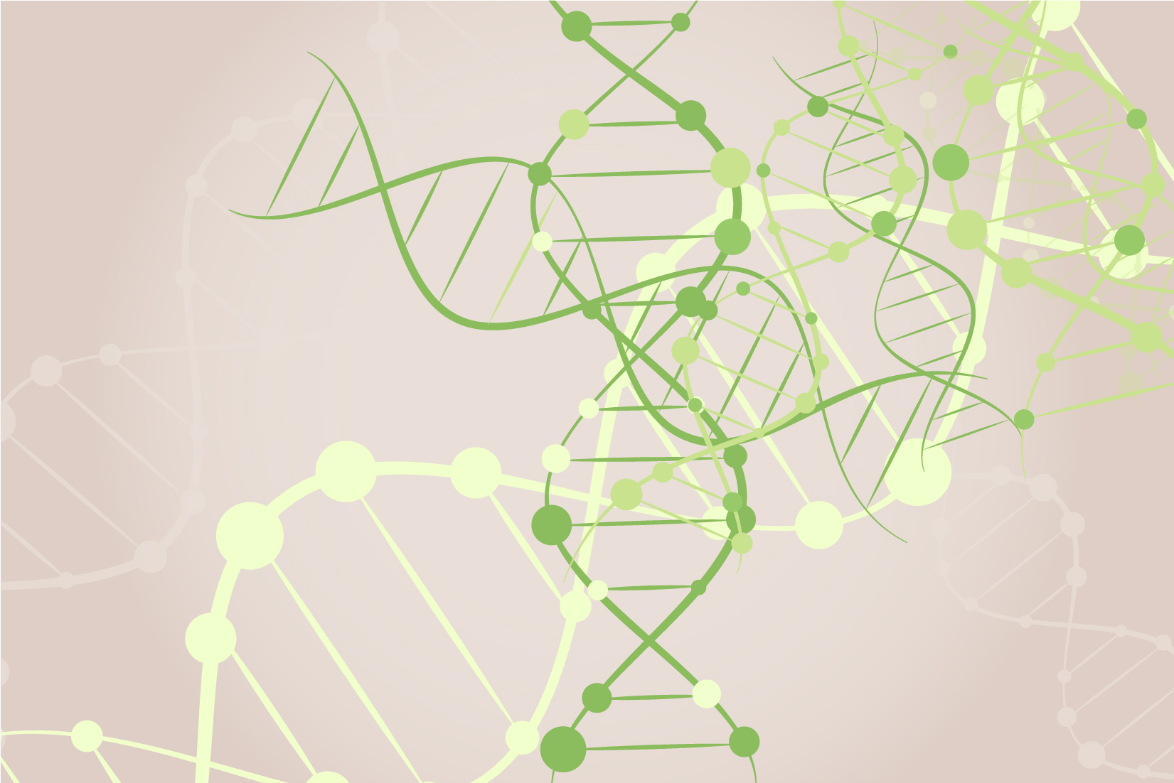 Grüne DNA-Stränge